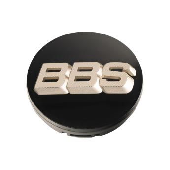 1 x BBS 3D Rotation Nabendeckel Ø56mm schwarz, Logo weißgold - 58071051